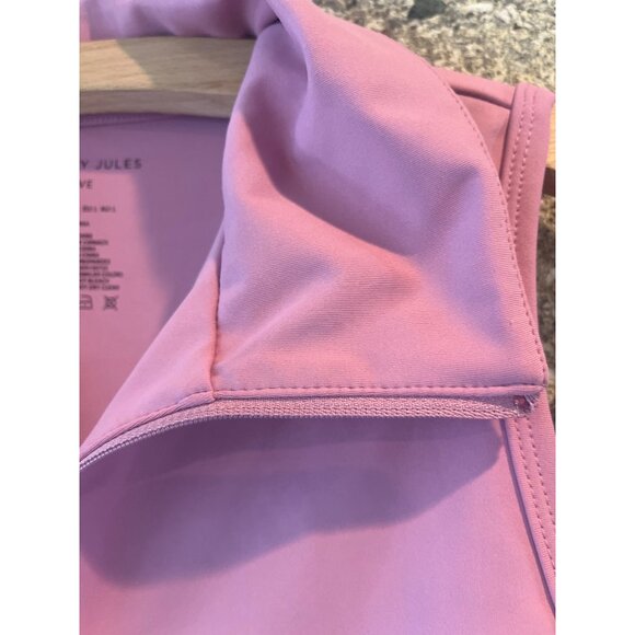Sincerely Jules Active Pink Sleeveless Collared Athletic Dress W/ Zip Neck & Per - Picture 6 of 8